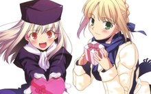 fatestay night typemoon hearts saber illyasviel von einzbern fate series 1280x1024 wallpaper 